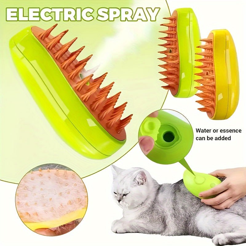 1 Unidad - Cepillo De Vapor Para Gatos, Cepillo De Vapor Auto-limpiante Para Gatos, Cepillo De Vapor Para Masajes Para Gatos, Cepillo Para El Cabello De Gato Para Eliminar El Cabello Enredado Y Suelto - SACASUSA