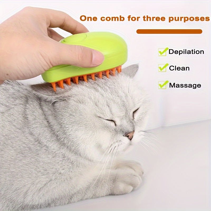 1 Unidad - Cepillo De Vapor Para Gatos, Cepillo De Vapor Auto-limpiante Para Gatos, Cepillo De Vapor Para Masajes Para Gatos, Cepillo Para El Cabello De Gato Para Eliminar El Cabello Enredado Y Suelto - SACASUSA