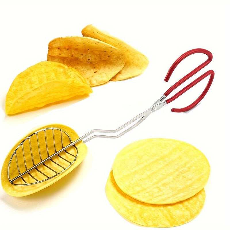 1 Unidad De Fabricante De Conchas De Taco Crujientes De Acero Inoxidable, Pinzas Para Freír Tortillas - Utensilios De Cocina Para Cocinar Fácil Y Saludable, Adecuados Para Restaurantes - SACASUSA