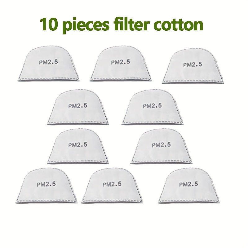 10/50pcs PM2.5 Filtro De Algodón De Reemplazo, Algodón Anticontaminación Para Actividades Al Aire Libre Para Adultos - SACASUSA