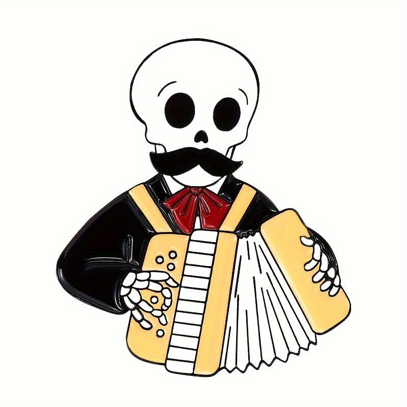 1/2/3/5 Uds Broche De Alfileres Esmaltados De Concierto Mexicano, Broches De Arpa De Violín De Acordeón Insignias De Solapa, Regalo De Estilo Gótico - SACASUSA