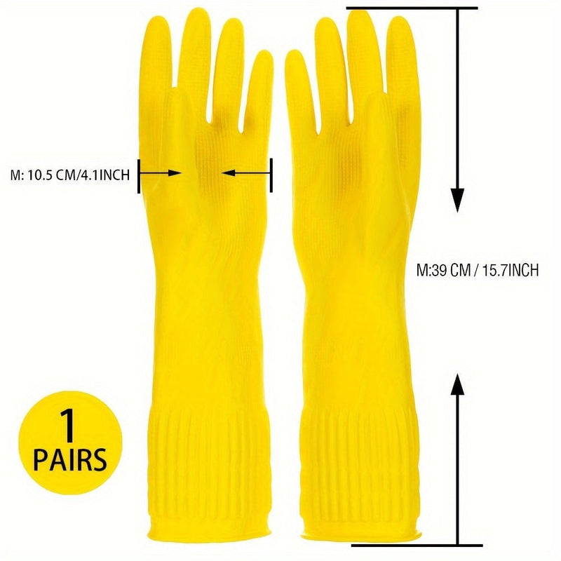 1/2/4 Pares De Guantes De Limpieza De Goma Para El Hogar, Guantes De Lavado De Platos, Limpieza De Cocina, Trabajo, Cuidado De Mascotas, Pintura, Jardinería, Impermeables Y Antideslizantes - SACASUSA