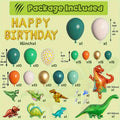 167 Piezas, Juego de Guirnaldas de Arco de Globos de Dinosaurio, Verde Lima Naranja, 8 Piezas Globos de Papel de Dinosaurio Globos de Feliz Cumpleaños para Fiesta Temática de Dinosaurios de la Selva, Decoración de Fiestas, Accesorios para Fotos, Arreglo - SACASUSA