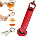 1pc Abrebotellas Retráctil Multifuncional, Abrebotellas De Acero Inoxidable Ajustable De Mano, Abrebotellas De Mano Débil, Herramientas De Cocina Multifuncionales Para Tarros De Jalea, Vino, Cerveza Y Más - SACASUSA