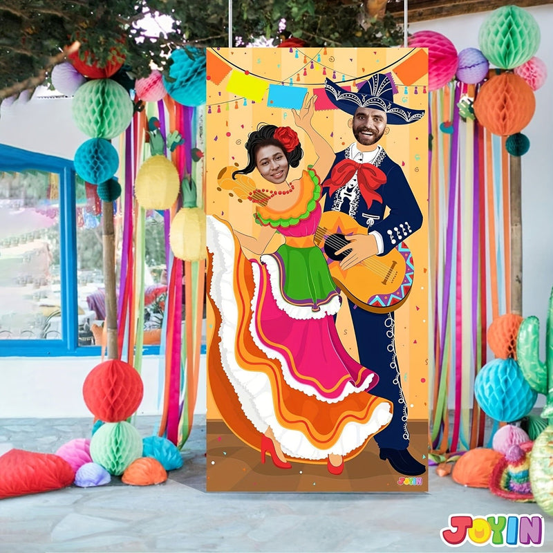 1pc Banner De Puerta Para Fotos De Pareja Para La Fiesta De Cinco De Mayo, Para Suministros De Fiesta, Decoración, Fiesta Temática Mexicana, Fiestas O Festivales, Decoración De Fondo Para Fiestas, Suministros De Decoración Para Fiestas - SACASUSA