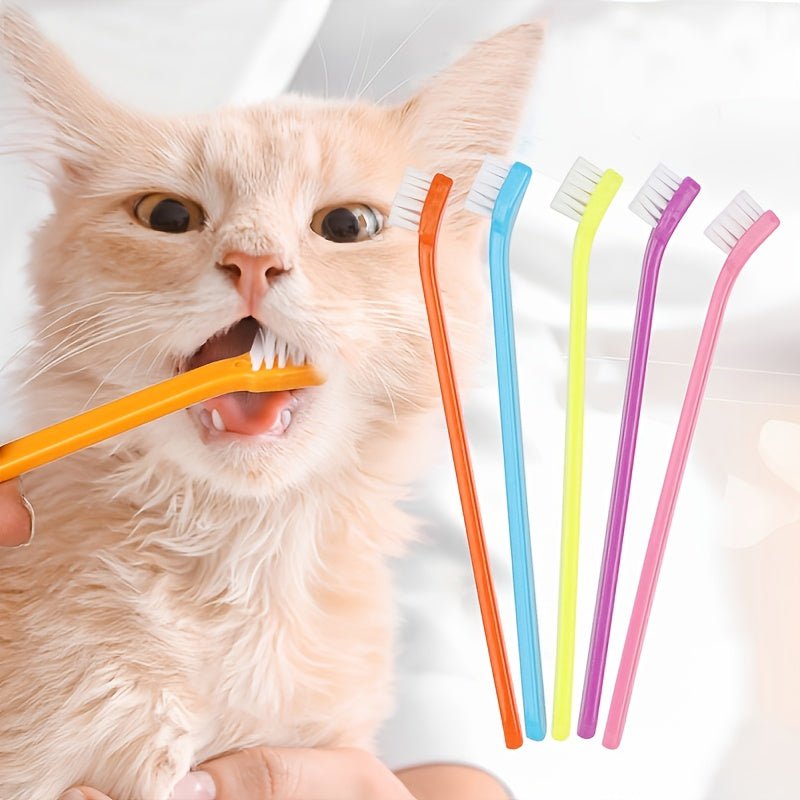 1pc Cepillo de Dientes Duradero para Mascotas Pequeñas y Gatos - Cuidado Oral Eficaz, Material de PP de Alta Calidad, Promueve la Salud Dental, Fácil de Usar y Sin Baterías - SACASUSA