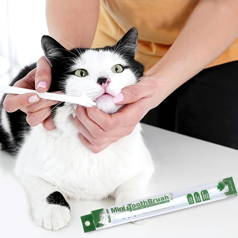 1pc Cepillo de Dientes Duradero para Mascotas Pequeñas y Gatos - Cuidado Oral Eficaz, Material de PP de Alta Calidad, Promueve la Salud Dental, Fácil de Usar y Sin Baterías - SACASUSA