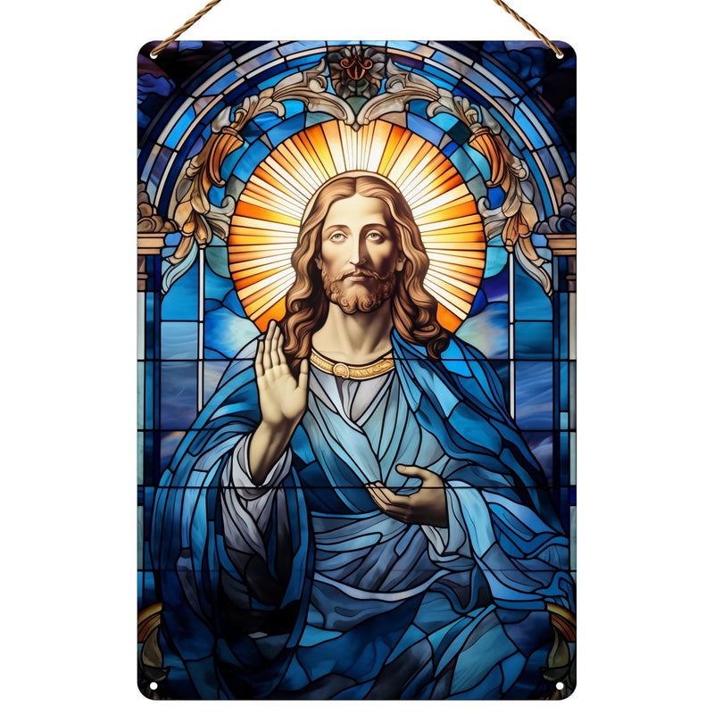 1pc, Jesús Suncatcher, Jesús Vidriera Colgante, Sombra De Gesto, Signo De Acrílico, Decoración De Los Amantes De Jesús, Regalo De Vacaciones, Colgante De Pared, Para Ventana, Pared, Dormitorio, Jardinería, Decoración De Oficina, Regalo De Acción - SACASUSA