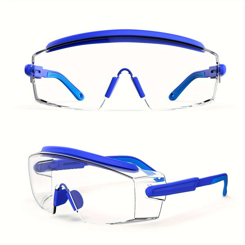 1pc LAIYIKE Gafas De Seguridad Antivaho, Gafas De Seguridad Sobre Gafas, Gafas Protectoras Con Lentes Antirrayas, Montura Y Patillas Ajustables - SACASUSA