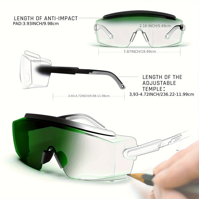 1pc LAIYIKE Gafas De Seguridad Para Láser, IPL 200nm-2000nm Gafas De Seguridad Para Láser Para Láser, Tratamiento De Depilación Y Operador De Cosmetología Láser, Protección Ocular Con Soldadura Láser - SACASUSA