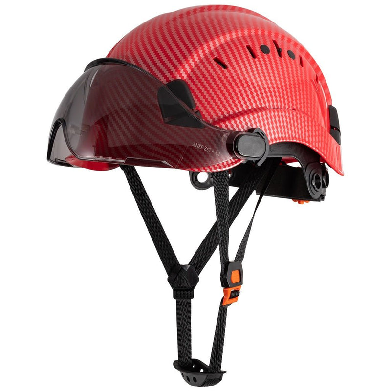 1pc LOEBUCK Patrón De Fibra De Carbono, Sombrero De Ingeniería Sombrero De Seguridad Laboral De Fibra De Carbono, Sombrero Protector De Construcción - SACASUSA