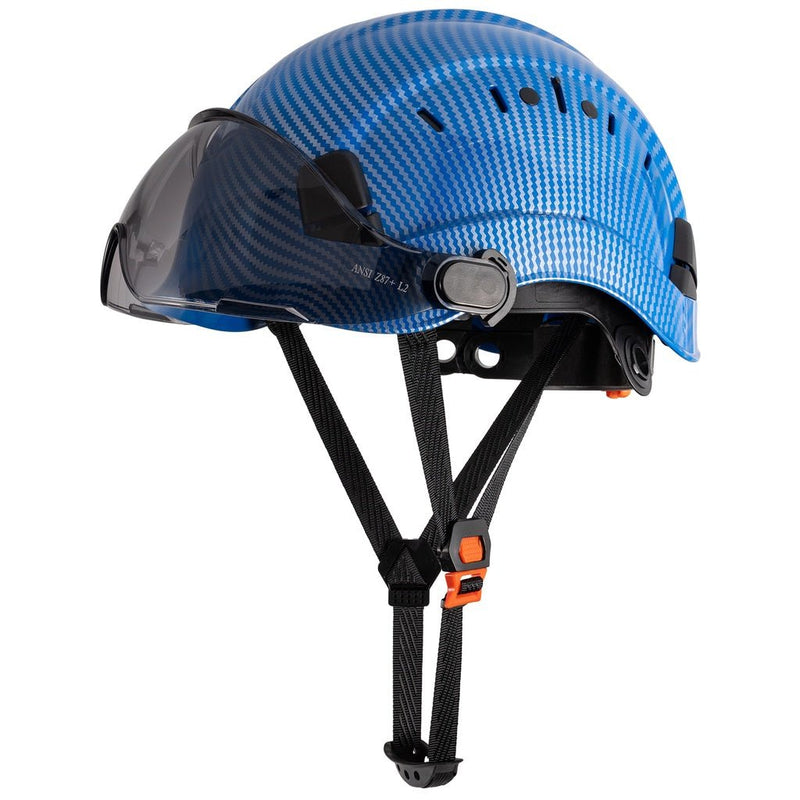 1pc LOEBUCK Patrón De Fibra De Carbono, Sombrero De Ingeniería Sombrero De Seguridad Laboral De Fibra De Carbono, Sombrero Protector De Construcción - SACASUSA