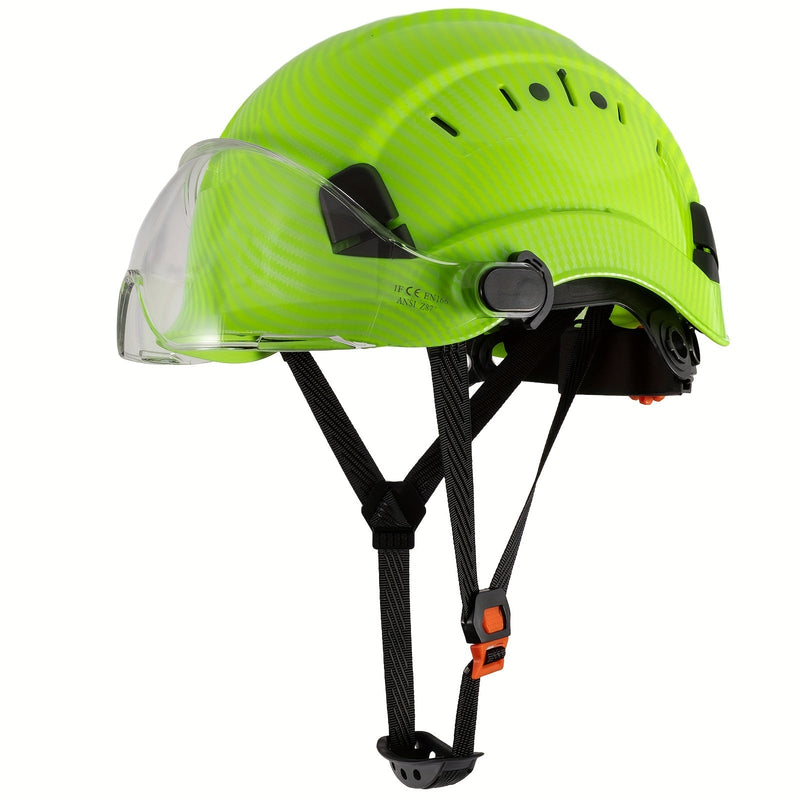 1pc LOEBUCK Patrón De Fibra De Carbono, Sombrero De Ingeniería Sombrero De Seguridad Laboral De Fibra De Carbono, Sombrero Protector De Construcción - SACASUSA