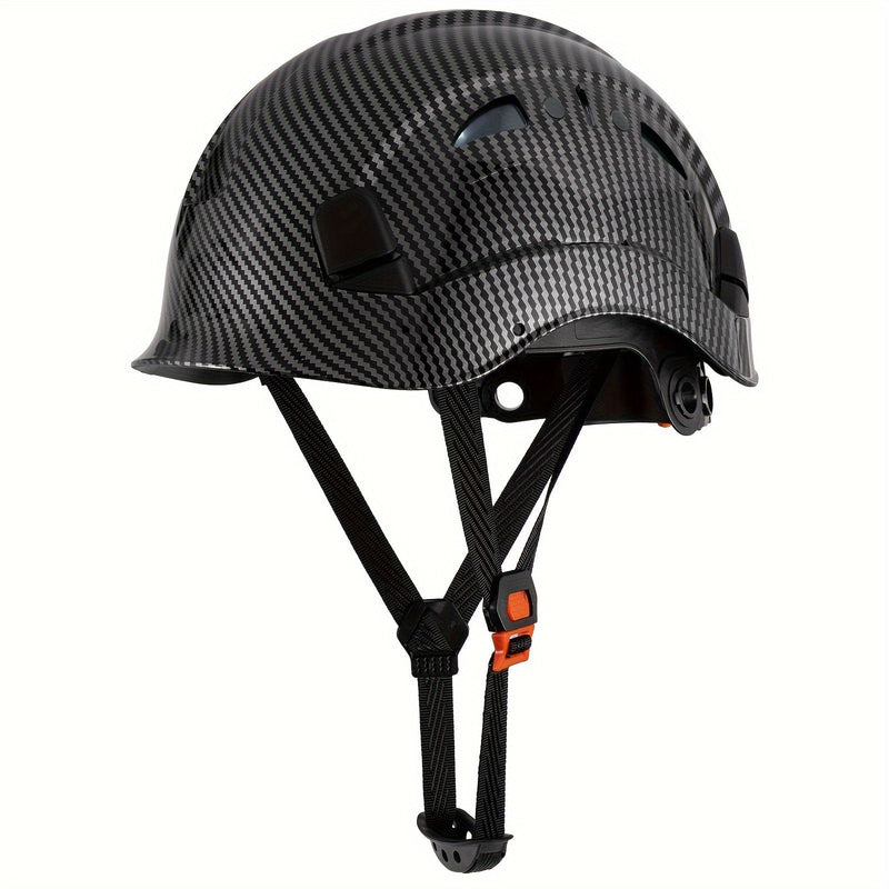 1pc LOEBUCK Patrón De Fibra De Carbono, Sombrero De Ingeniería Sombrero De Seguridad Laboral De Fibra De Carbono, Sombrero Protector De Construcción - SACASUSA