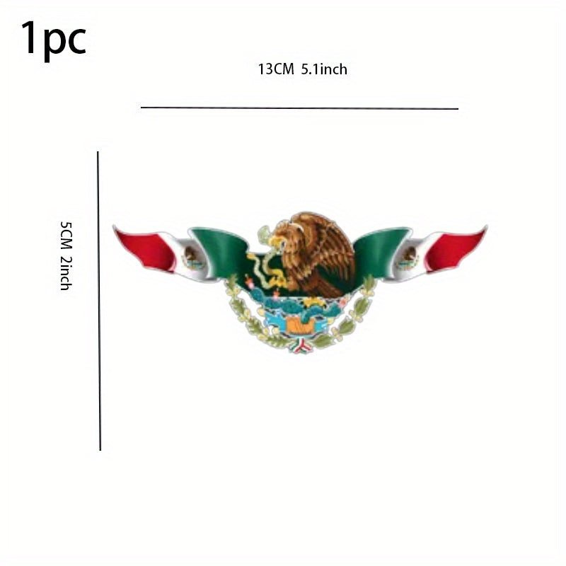 1pc Mapa De México Águila Bandera De La República Mexicana Pegatina Para Motocicletas, Camiones, Portátiles, Paredes, Cascos - SACASUSA