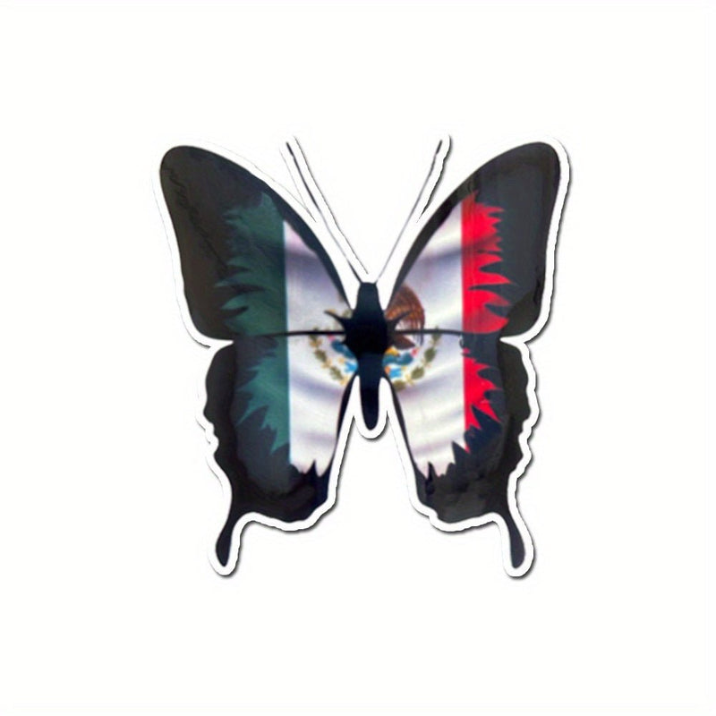 1pc Mariposa De México Sticker Diseño De Bandera Mexicana Calcomanía Pegatinas De Mariposas Pegatinas De Diario Vehículos Eléctricos - SACASUSA