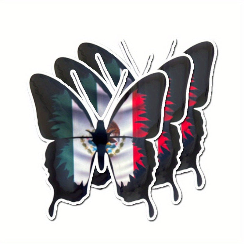 1pc Mariposa De México Sticker Diseño De Bandera Mexicana Calcomanía Pegatinas De Mariposas Pegatinas De Diario Vehículos Eléctricos - SACASUSA