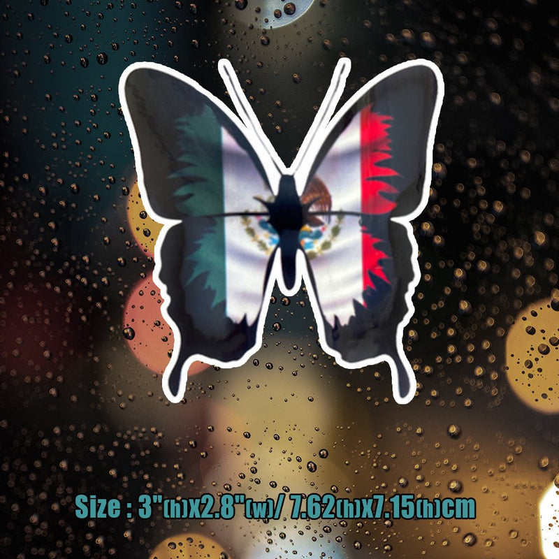 1pc Mariposa De México Sticker Diseño De Bandera Mexicana Calcomanía Pegatinas De Mariposas Pegatinas De Diario Vehículos Eléctricos - SACASUSA