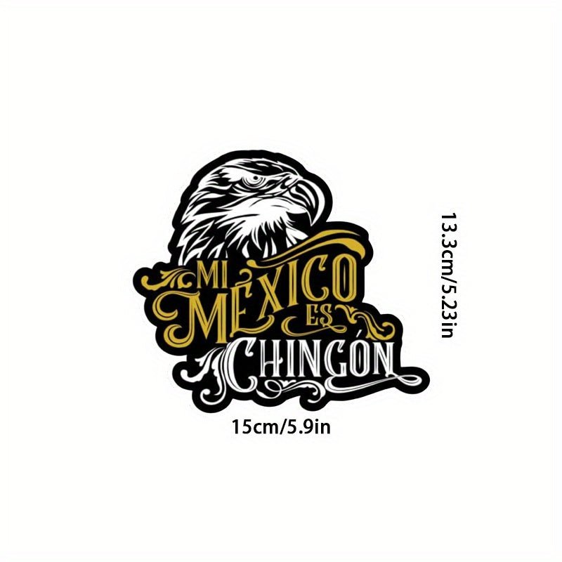 1pc Mi México ES Chingón Diseño Vinilo Impermeable Calcomanía - Calcomanía Para Ventana De Coche Parachoques Para Laptop - SACASUSA