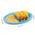 1pc/4pcs, Juego De Platos/Bandejas De Servir Fiesta Con Soporte Para Tacos Suaves Y Duros, Plástico, Para Noches De Tacos Y Bar, Apto Para Microondas - SACASUSA