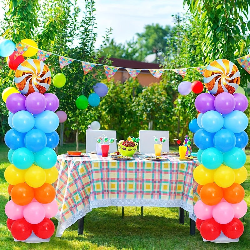 2 Juegos, Soporte De Columna Para Globos, Soportes Ajustables Para Arco De Globos De 7 Pies Con Bases Para Piso, Kit De Montaje De Pilar De Torre De Globos Altos Para Graduación, Cumpleaños, Fiesta - SACASUSA