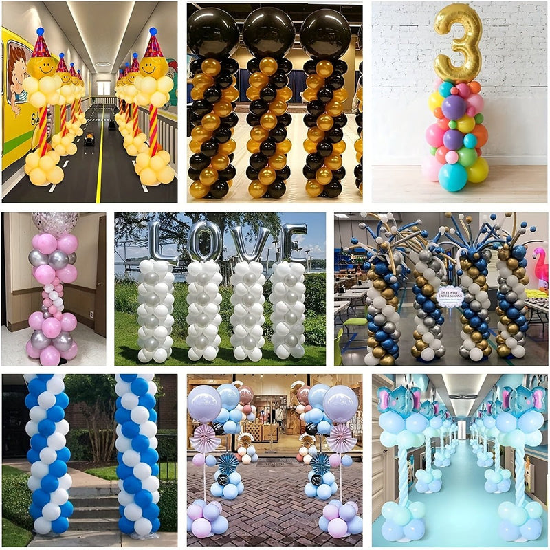 2 Juegos, Soporte De Columna Para Globos, Soportes Ajustables Para Arco De Globos De 7 Pies Con Bases Para Piso, Kit De Montaje De Pilar De Torre De Globos Altos Para Graduación, Cumpleaños, Fiesta - SACASUSA