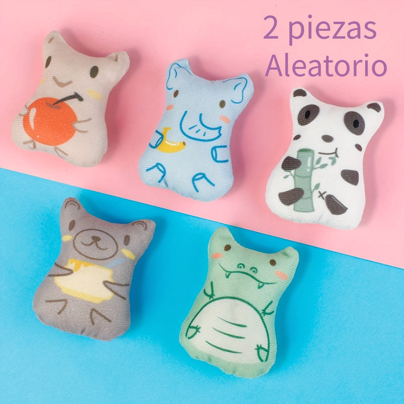 2 pzas Lindos Juguetes de diseño de animales para Gato Suministros Interactivos Para Mascotas - SACASUSA