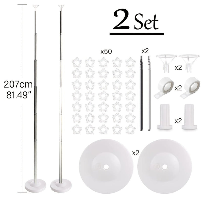 2-Set de Kit de Soporte para Globos Reutilizable - Montaje Fácil y Materiales Duraderos - Ideal para Celebraciones, Fiestas y Eventos Especiales - SACASUSA