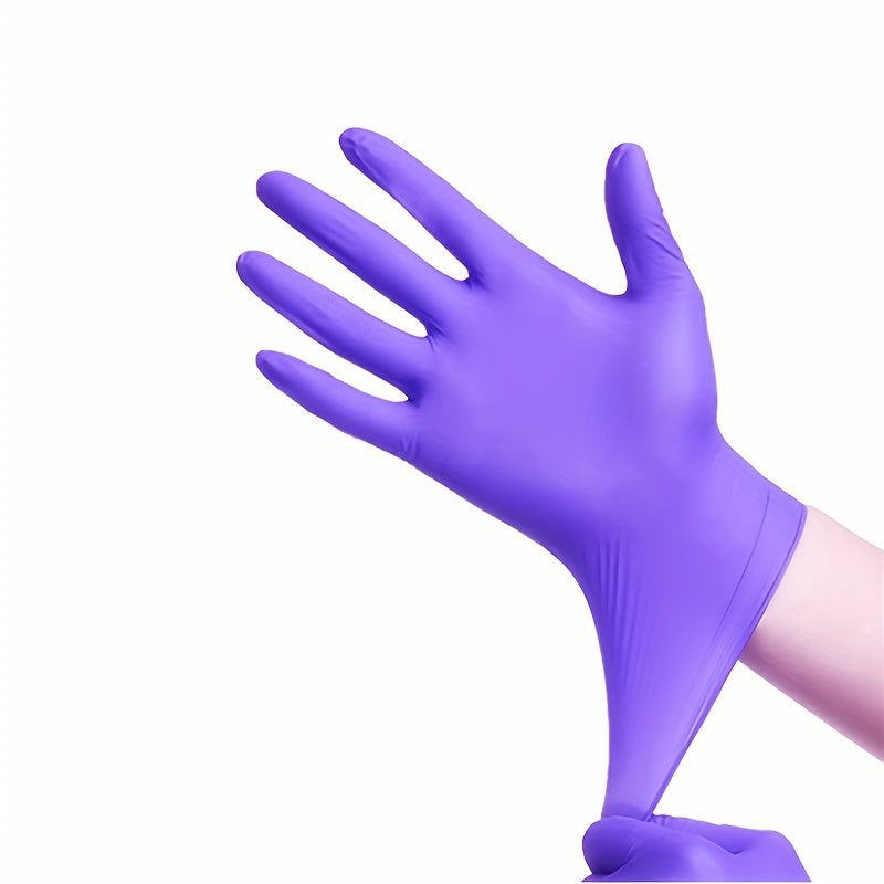 20/50/100 Unidades, Guantes Desechables De Nitrilo Morado, Guantes De Limpieza Doméstica, Guantes Desechables No Alergénicos, Guantes De Trabajo Duraderos, Adecuados Para Limpieza De Cocina, Belleza Y Peluquería, Manualidades, Suministros De Limpieza - SACASUSA