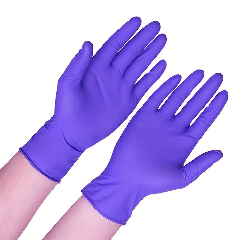 20/50/100 Unidades, Guantes Desechables De Nitrilo Morado, Guantes De Limpieza Doméstica, Guantes Desechables No Alergénicos, Guantes De Trabajo Duraderos, Adecuados Para Limpieza De Cocina, Belleza Y Peluquería, Manualidades, Suministros De Limpieza - SACASUSA