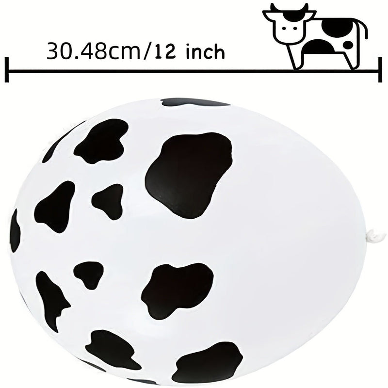 25pcs Globos De Vaca 1 Rollo De Cinta De Globos Globos De Impresión Divertidos De Vaca Para Fiesta De Niños Tema De Vaquero Occidental Tema De Granja Suministros De Fiesta De Cumpleaños Para Niños Decoración De Habitaciones - SACASUSA