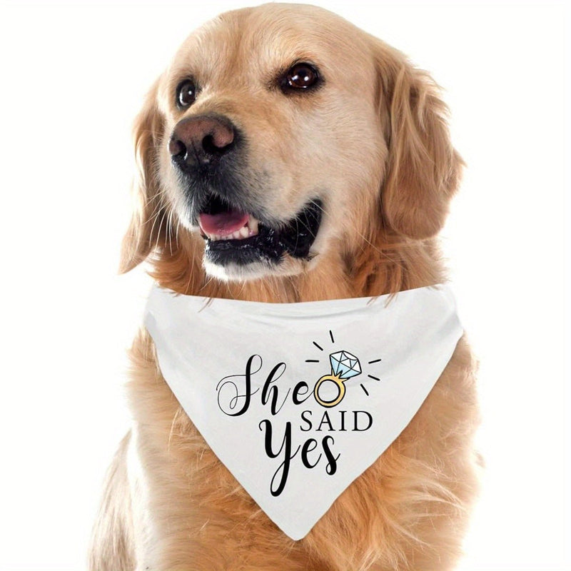 2pcs Bandanas Para Perros De Boda, "Mis Humanos Se Van A Casar" "Ella Dijo Que Sí" Pañuelos Para Perros Para Fotos De Compromiso De Boda, Accesorios De Pañuelos Para Mascotas Para Amantes De Los Perros, Regalo De Despedida De Soltera - SACASUSA