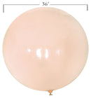 36 pulgadas redondo paquete de 5 piezas color naranja pastel calidad espesar látex globos gigantes baby shower género revelar cumpleaños boda compromiso fiesta decoración - SACASUSA