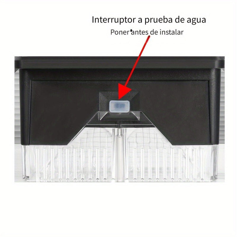 4 Unids/pack Escalera LED Lámpara Solar IP65 Impermeable Al Aire Libre Jardín Luz Camino Patio Escalones Valla Lámparas Jardín Decoración Luz Solar Al Aire Libre - SACASUSA