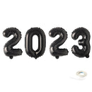 40 pulgadas Jumbo 2023 Fiesta de graduación Globos de graduación Decoraciones de Nochevieja Oro rosa Plata Negro Rosa fuerte Globo azul Banner Flotador de helio - SACASUSA