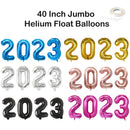 40 pulgadas Jumbo 2023 Fiesta de graduación Globos de graduación Decoraciones de Nochevieja Oro rosa Plata Negro Rosa fuerte Globo azul Banner Flotador de helio - SACASUSA