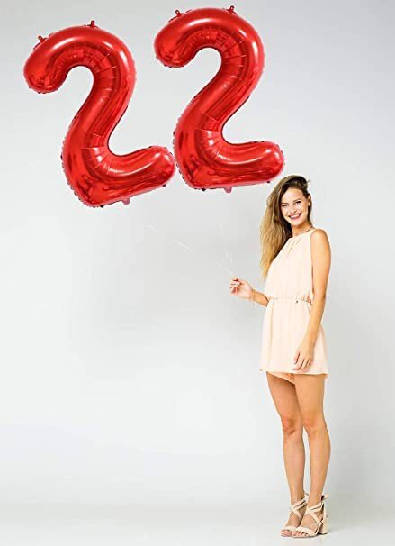 40 pulgadas Jumbo Big Red Foil Mylar Número Globos Niña 1 2 3 4 5 6 7 8 9 0 Fiesta de cumpleaños Decoraciones para niños Años de antigá¼edad Fiesta de aniversario Niña - SACASUSA