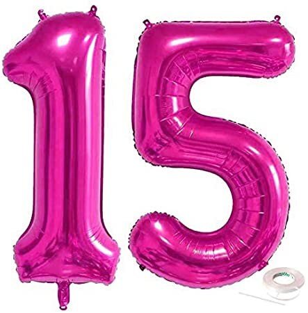 40 pulgadas Jumbo Hot Fucsia Pink Foil Mylar Número Globos Niña 1 2 3 4 5 6 7 8 9 0 Decoraciones para fiesta de cumpleaños Fiesta de aniversario de años - SACASUSA