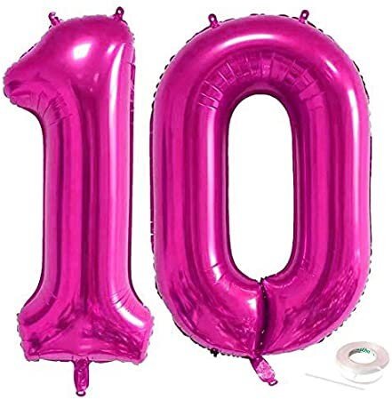 40 pulgadas Jumbo Hot Fucsia Pink Foil Mylar Número Globos Niña 1 2 3 4 5 6 7 8 9 0 Decoraciones para fiesta de cumpleaños Fiesta de aniversario de años - SACASUSA