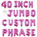 40 pulgadas personalizado número de letra negra gran globo de helio pancarta Mylar carta cumpleaños pancarta personalización Baby Shower feliz cumpleaños - SACASUSA