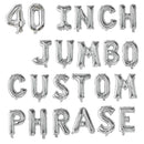 40 pulgadas personalizado número de letra negra gran globo de helio pancarta Mylar carta cumpleaños pancarta personalización Baby Shower feliz cumpleaños - SACASUSA