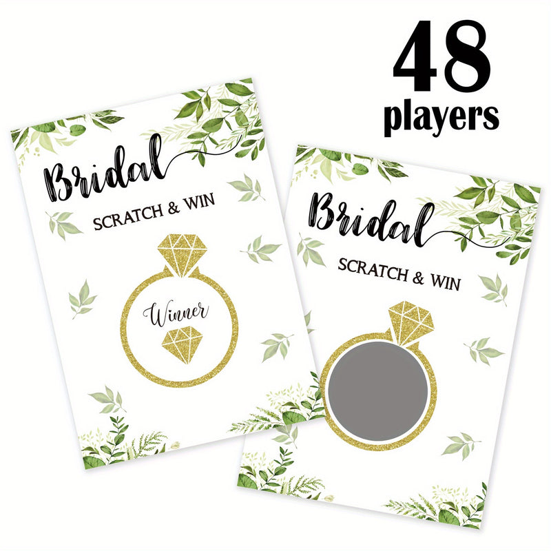 48pcs Juego De Cartas De Despedida De Soltera De La Novia Para La Fiesta De Bodas Suministros De Fiesta De Despedida De Soltera - SACASUSA