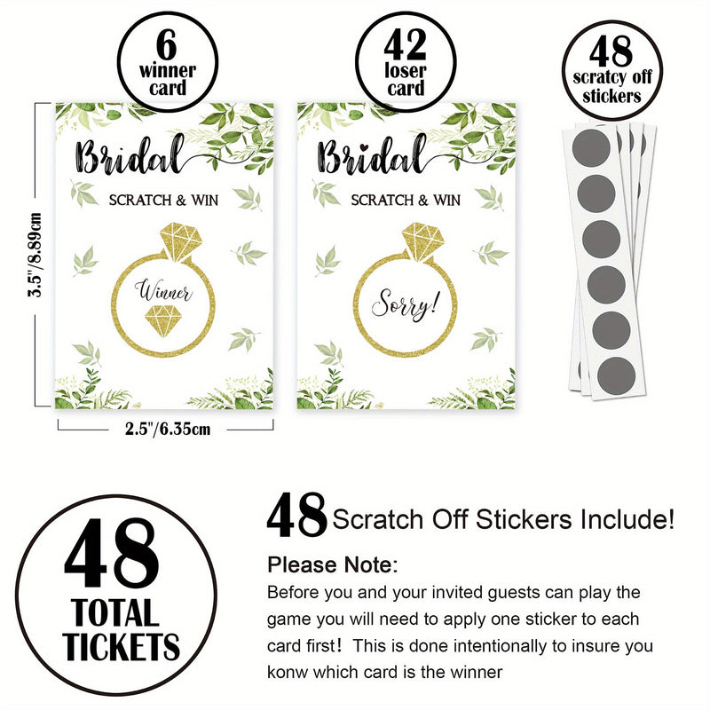 48pcs Juego De Cartas De Despedida De Soltera De La Novia Para La Fiesta De Bodas Suministros De Fiesta De Despedida De Soltera - SACASUSA