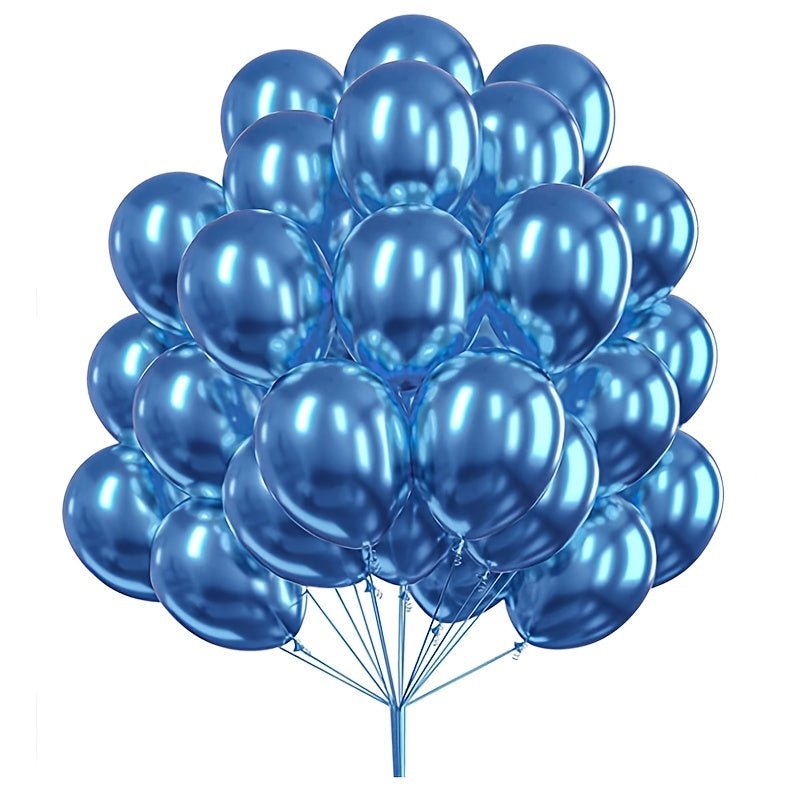 50 globos metálicos de 12,7 cm/5 pulgadas y 2 rollos de cinta plateada, globos metálicos cromados para celebraciones de bodas nupciales, arreglos de fiesta de cumpleaños de baby shower, decoración de fiesta de aniversario - SACASUSA