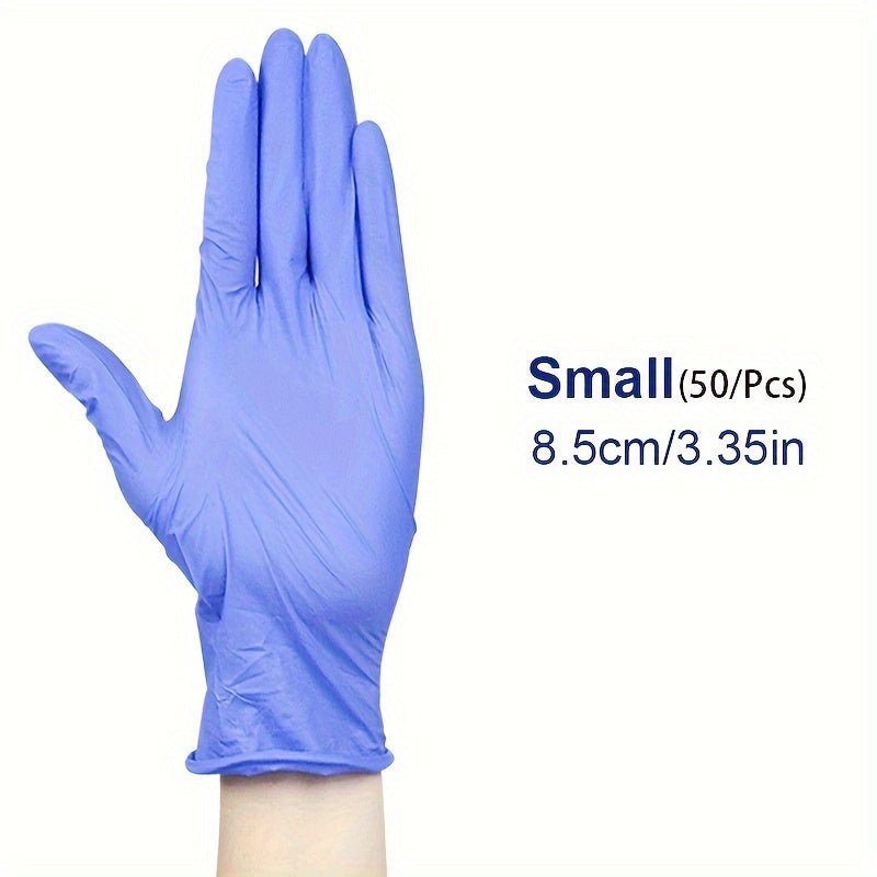 50pcs Guantes de Nitrilo Versátiles- Sin Polvo, Sin Látex, Impermeables y Resistentes al Aceite con Agarre Texturizado, Ideal para Manipulación de Alimentos & Tareas Industriales, Ambidiestros y Multicolores - SACASUSA