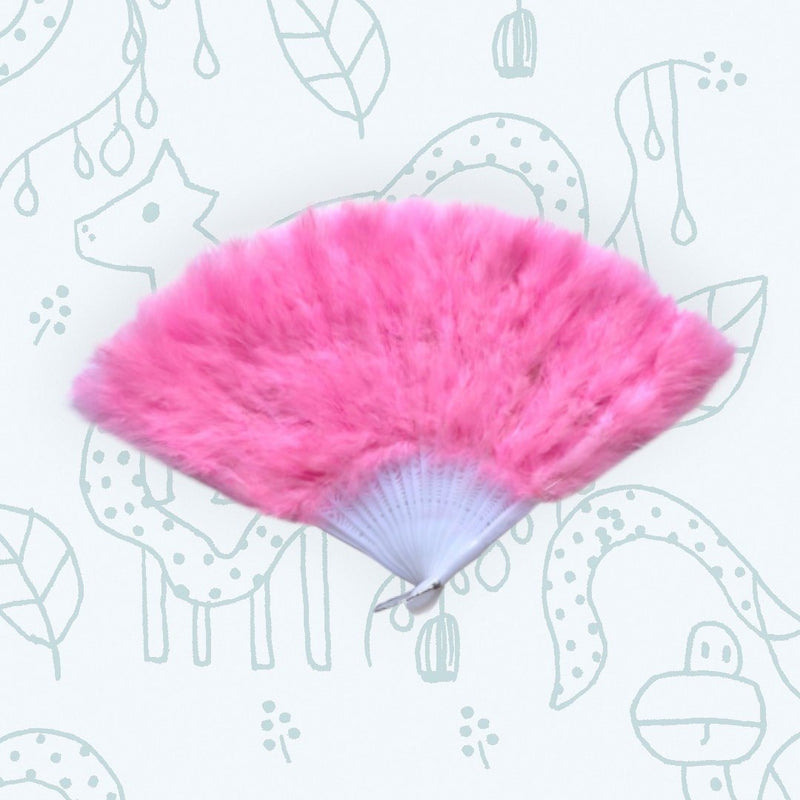 Abanico de mano de plumas plegable, grande, hecho a mano, color rosa, nuevo para fiesta de disfraces de Halloween, abanico de boda nupcial, regalo - SACASUSA