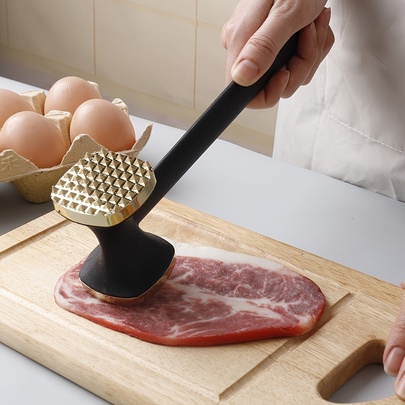 Ablandador de Carne de Alta Calidad, Duradero - Versátil & Fácil de Usar Martillo de Carne de Aleación de Zinc para Platos Suculentos - Gadget de Cocina Esencial 1pc - SACASUSA