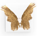 Alas de ángel de hada de mariposa de plumas doradas grandes, color dorado para disfraz de Halloween, alas para hombres, mujeres y adultos L - SACASUSA
