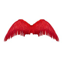 Alas de ángel de hada grandes de plumas rojas grandes de 47x17 pulgadas con halo gratis para alas de disfraz de Halloween hombres mujeres adultos L XXL - SACASUSA
