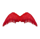 Alas de ángel de hada grandes de plumas rojas grandes de 47x17 pulgadas con halo gratis para alas de disfraz de Halloween hombres mujeres adultos L XXL - SACASUSA